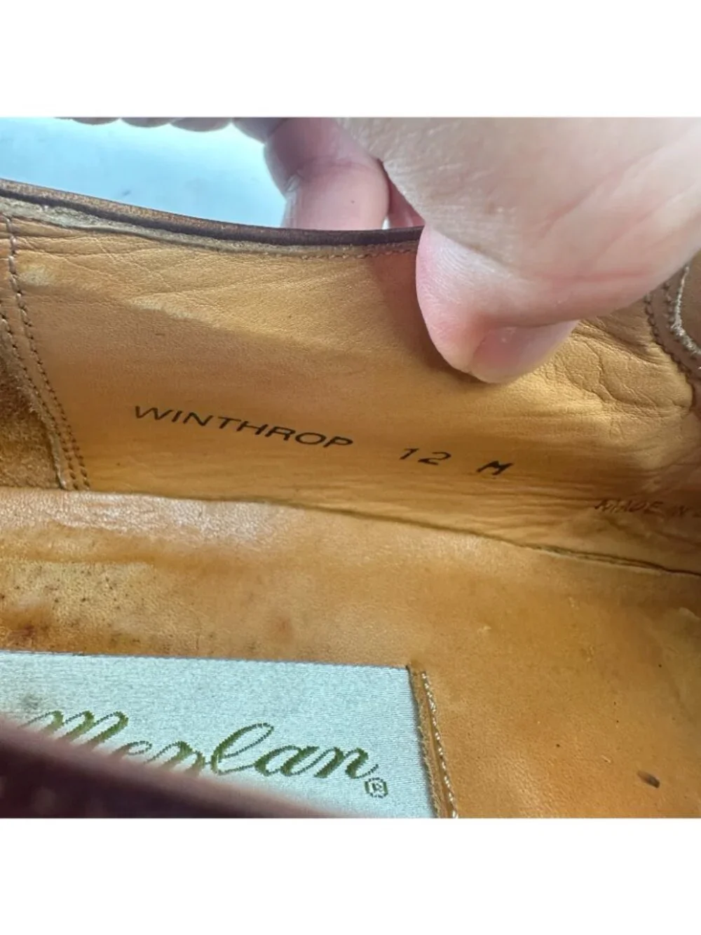 Mezlan Winthrop Men Size 12M Brown Leather Split Toe Single Monk Dress Shoes